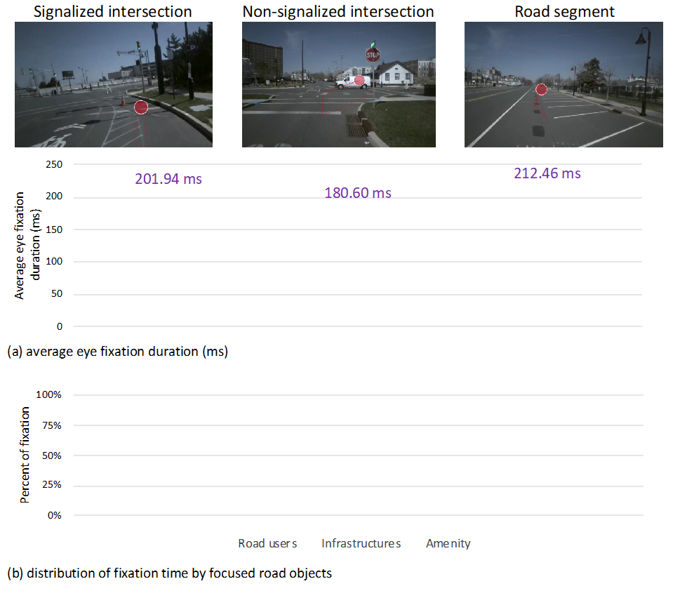 Figure 6: Preliminary eye tracking results from e-scooter study